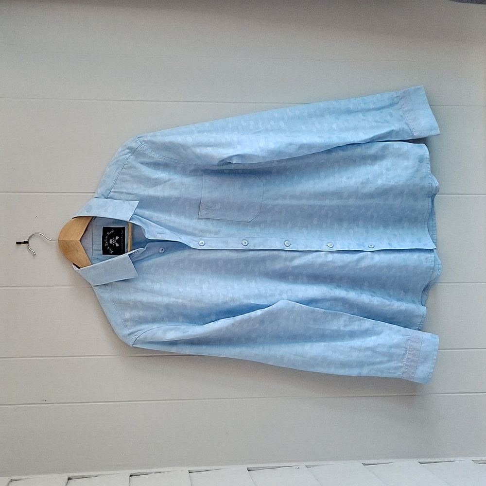 Button down baby blue mens shirt